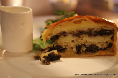 Jack McCarthy's Black Pudding and Bramley Apple Tart, served with a Wholegrain mustard cream