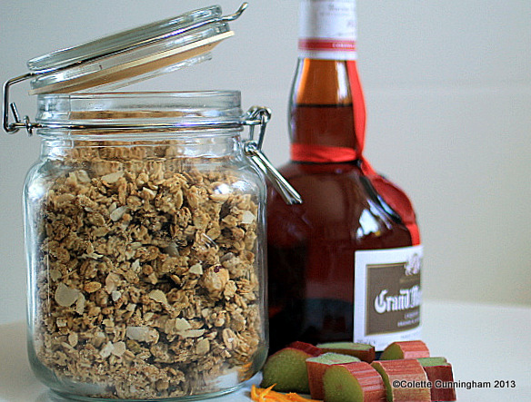 Granola, Grand Marnier, Rhubarb, Orange